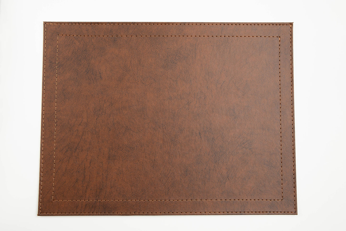 Classic Luxe Placemat Faux Leather: Brown Marble