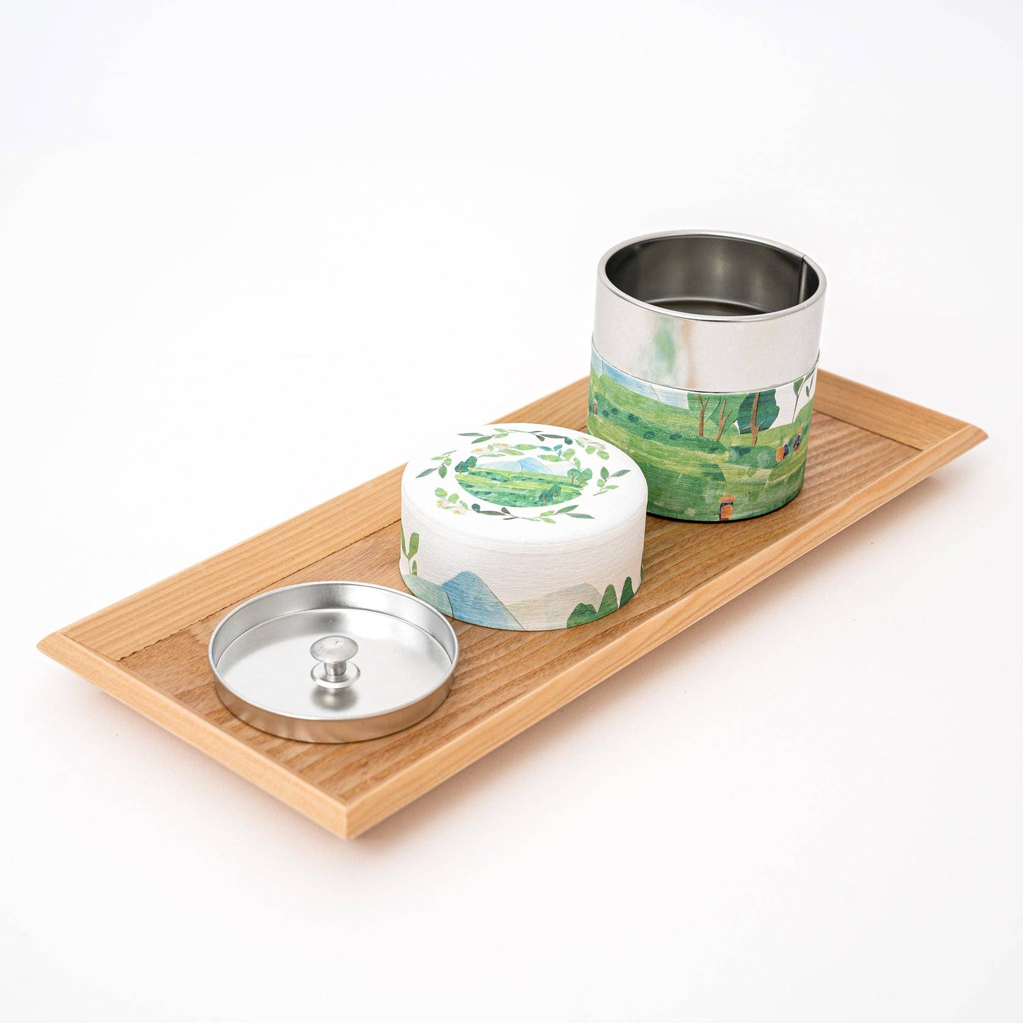 Washi Tea Canister - 5 Patterns: Cat - Want to have tea?