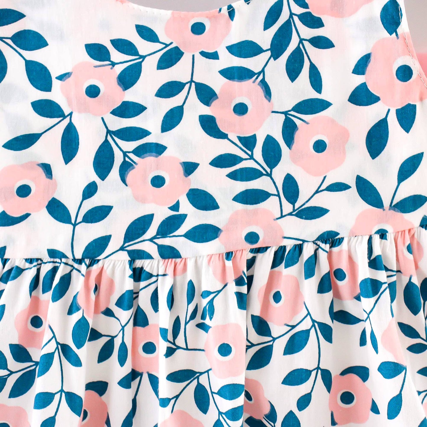 2pcs Floral Print Bowknot Sleeveless Baby Dress: Pink / 6-9 Months