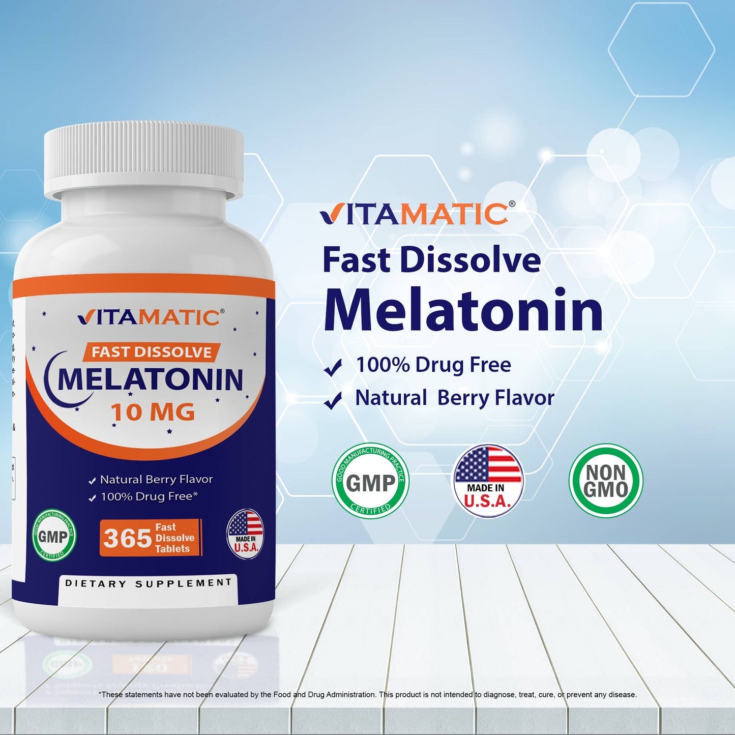 Vitamatic Melatonin 10mg Tablets - 365 Tablets
