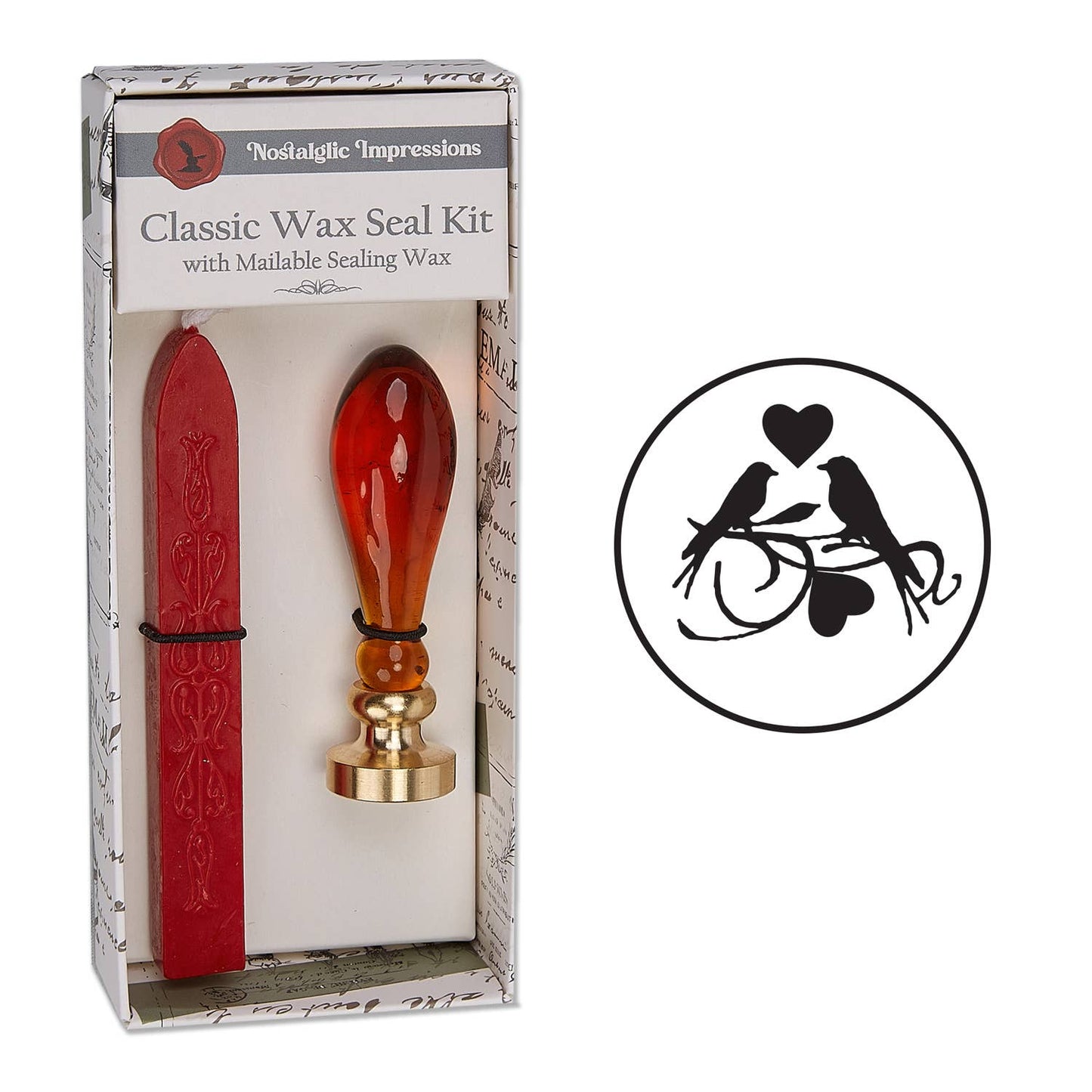 Murano Glass handle Wax Seal Kits-12 popular symbols: Wildflowers
