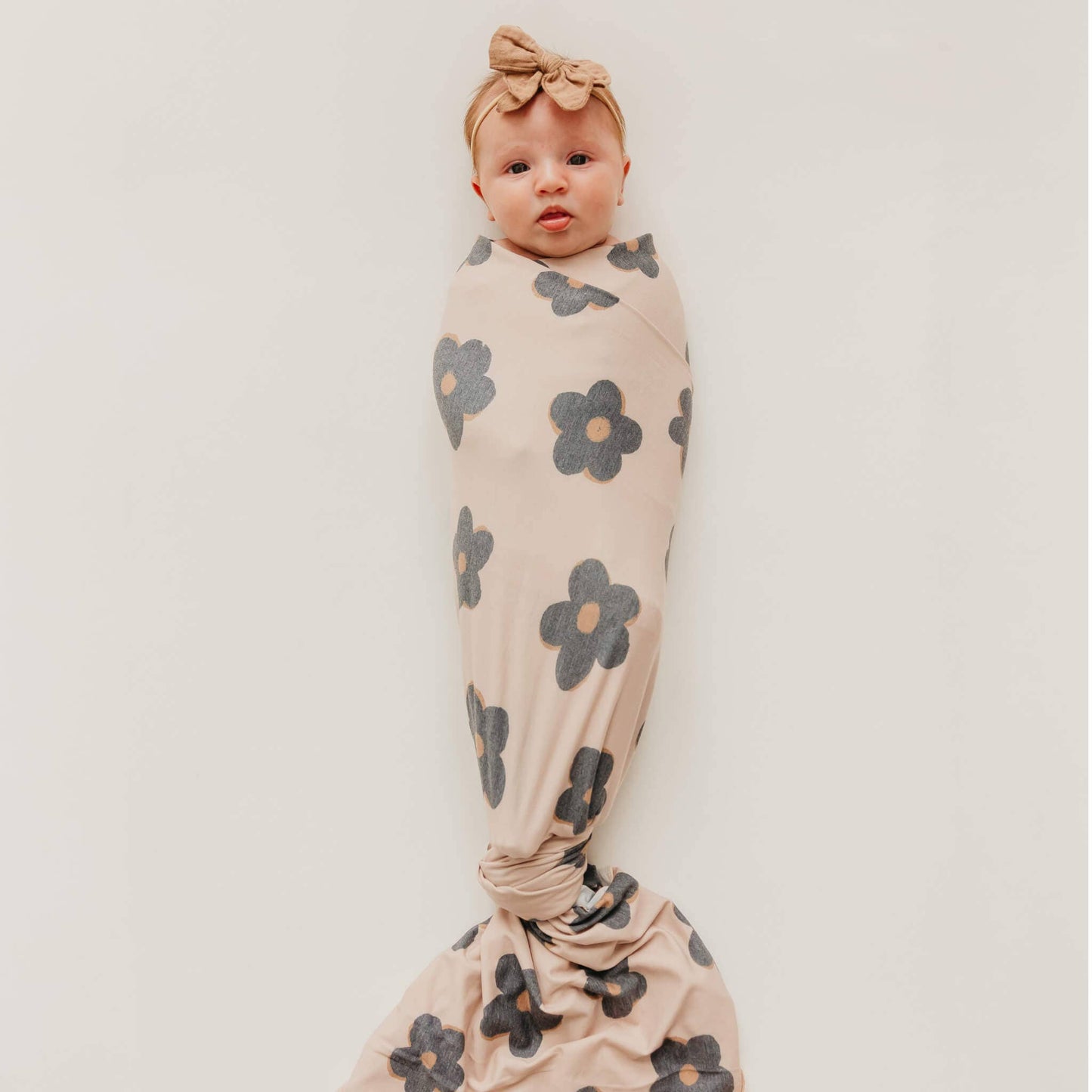 Knit Swaddle Blanket - Gemma In Tan