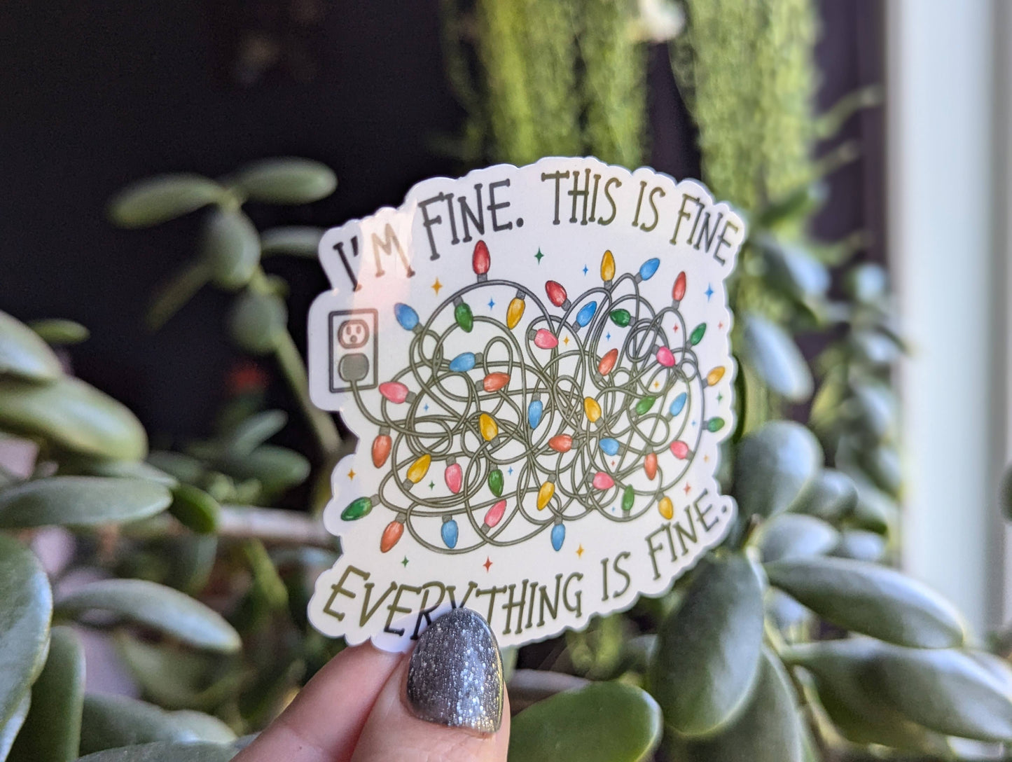 I'm fine this is fine everything is fine, Christmas stickers: Loose