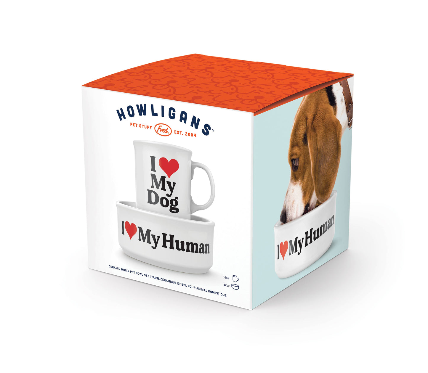 Howligans - Mug+Dog Bowl - I Heart My Dog