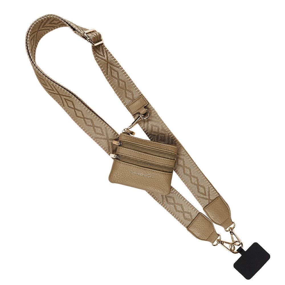 Clip & Go Strap with Zippered Pouch Classic: Camel