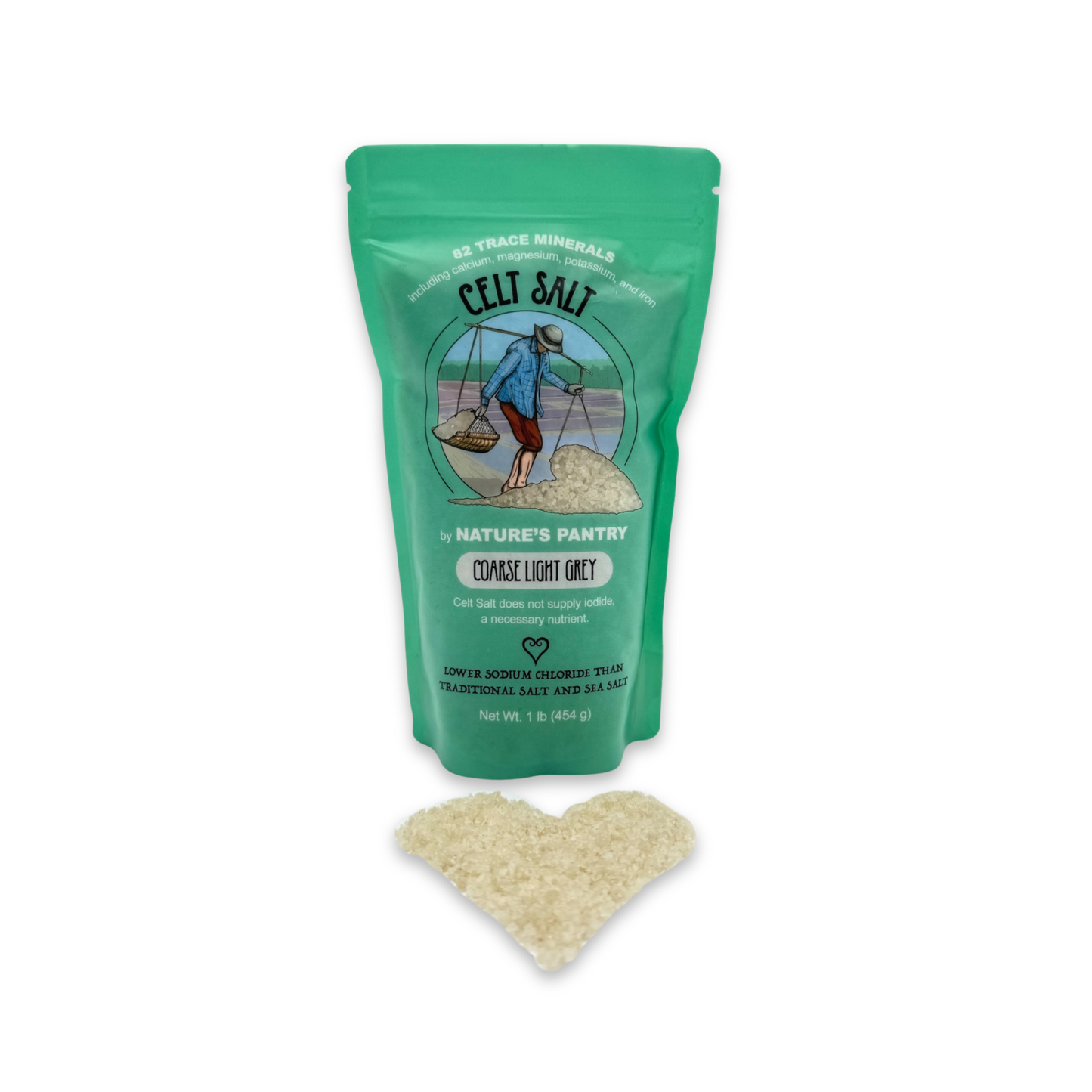 Celtic Sea Salt, Coarse Light Grey- 1 lb(16 oz) Resealable Bag