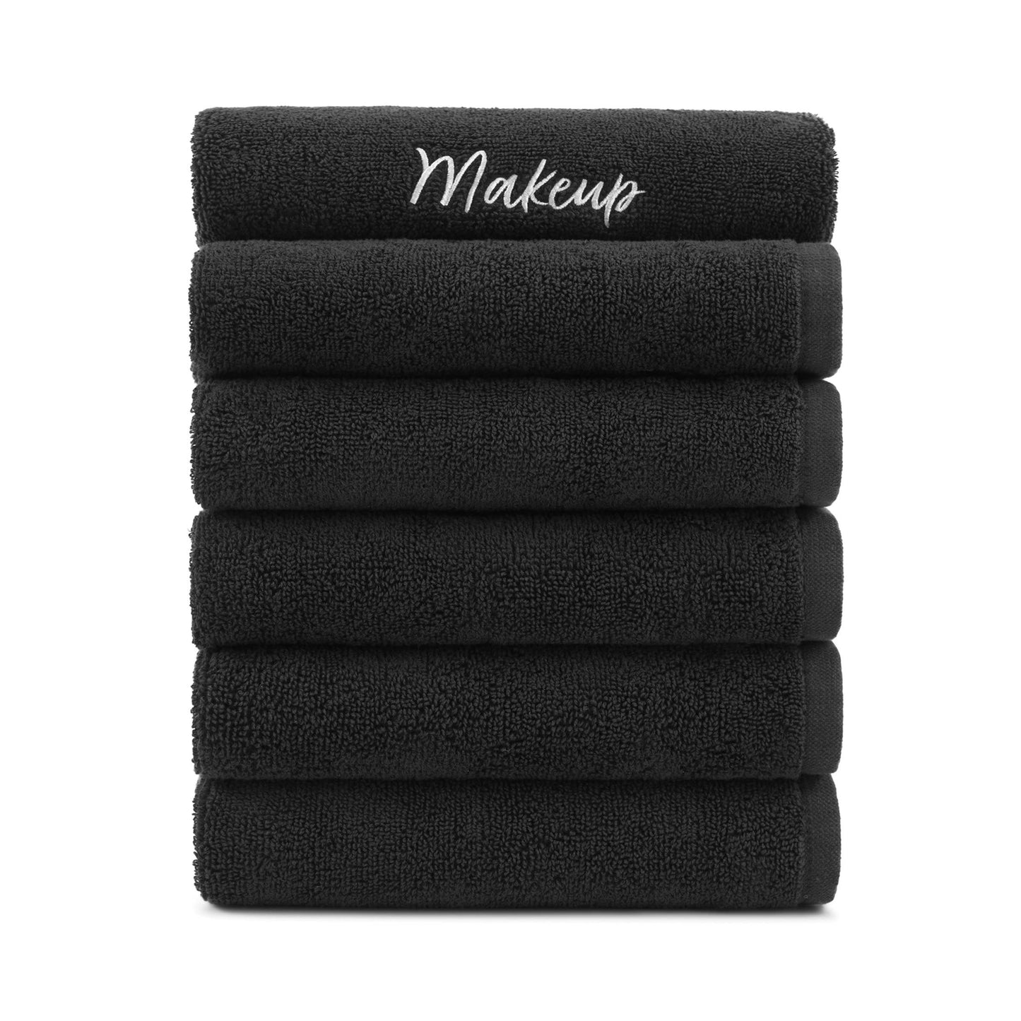 Host & Home Cotton Makeup Removal Towel (6 Pack) Embroidered: 13" x 13" Washcloth