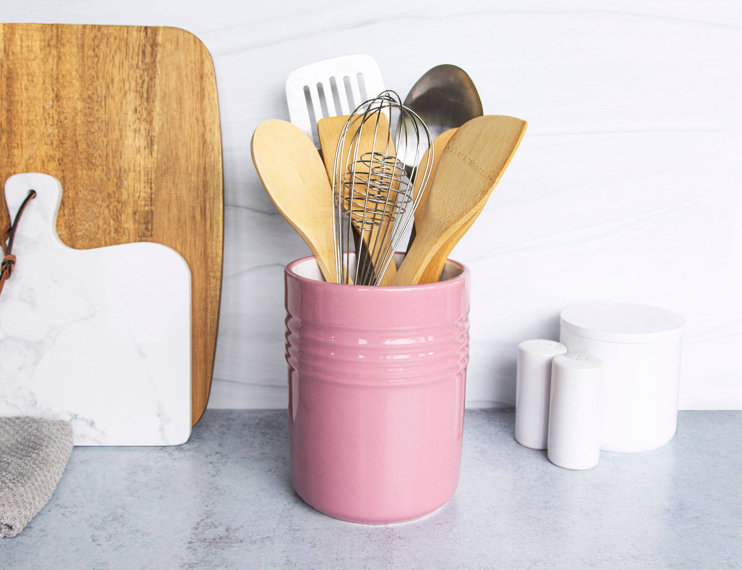 Kook Ceramic Utensil Holder Crock: Mint