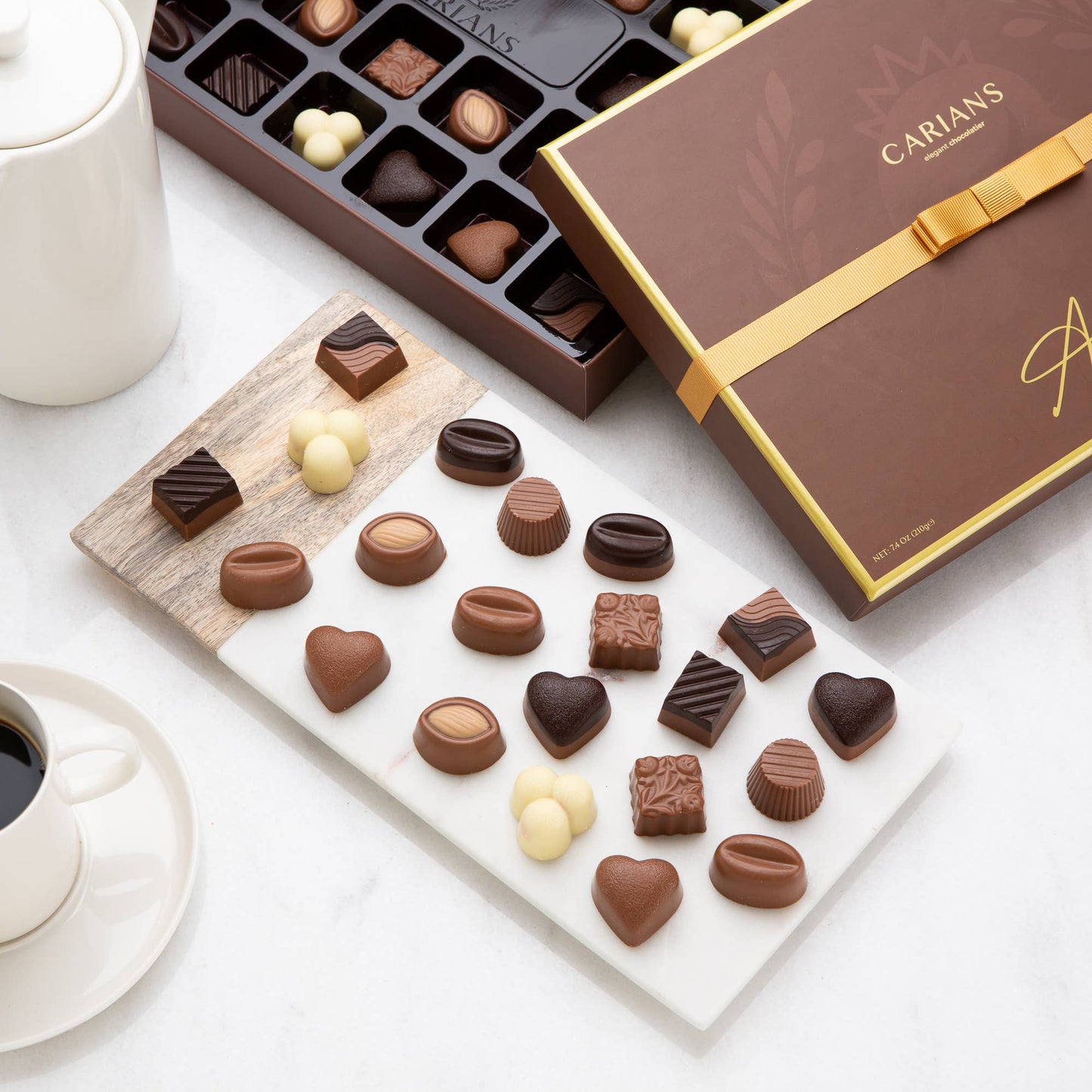 Valentine's  Chocolate Gift Box Premium Quality, Gold Ribbon