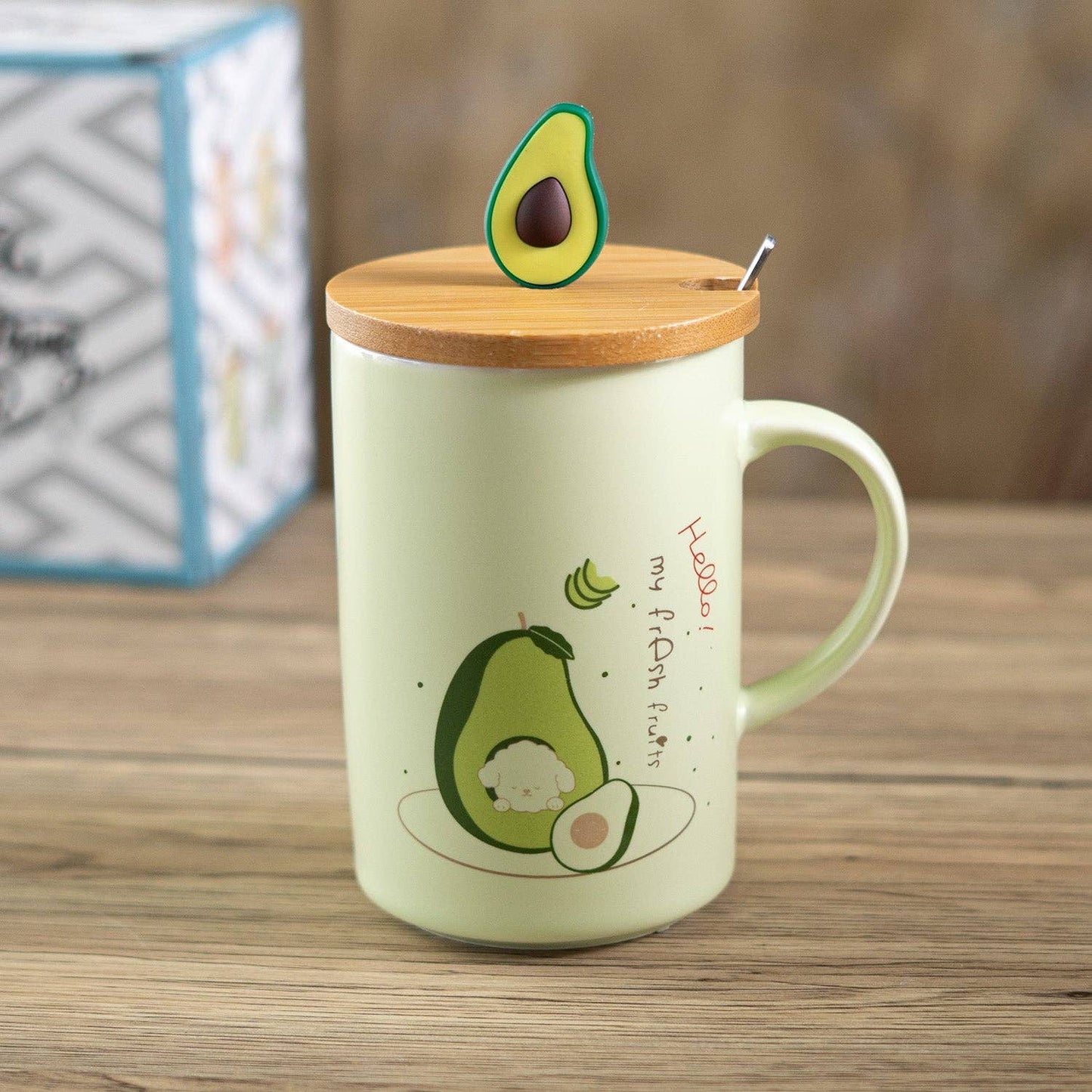 Avocado 12oz Mug With Lid and Spoon (10/30)