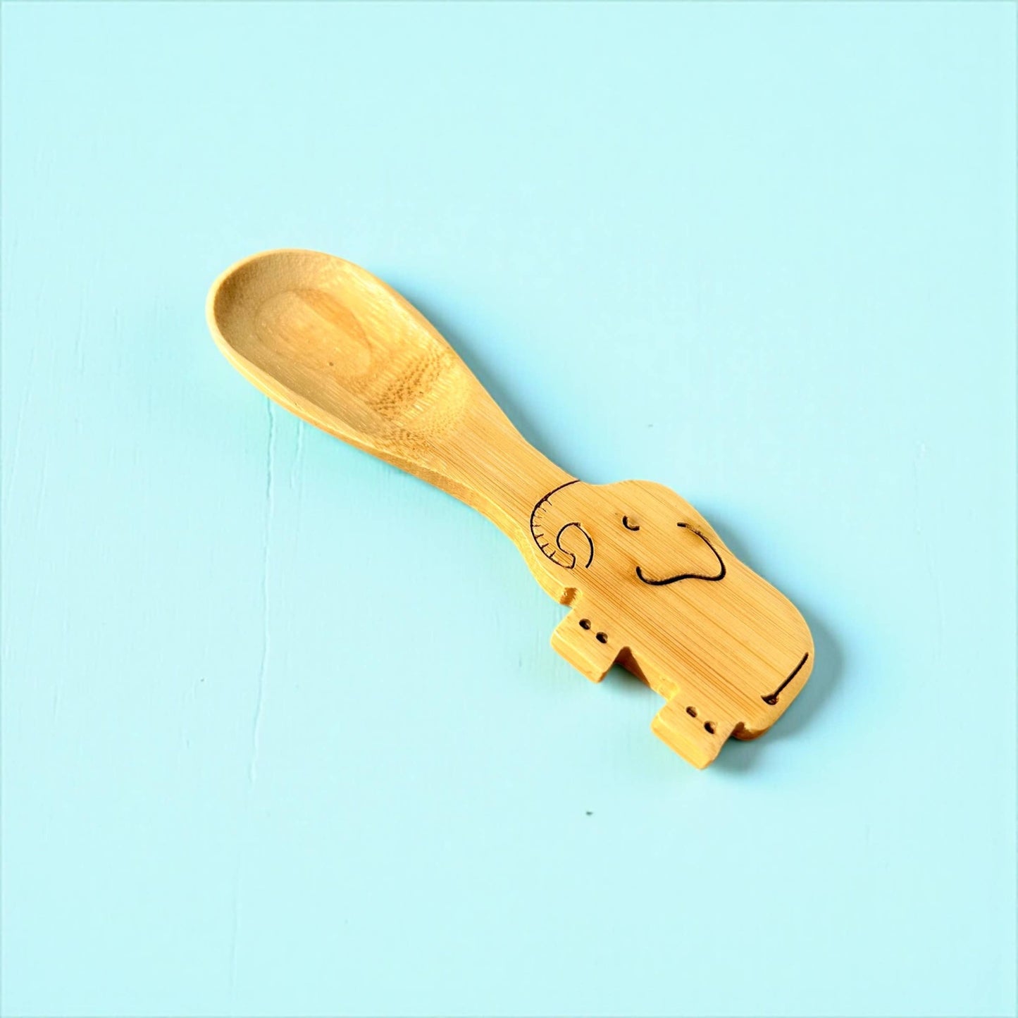 Bamboo Animal Kids & Toddler Utensils | Elephant Spoon