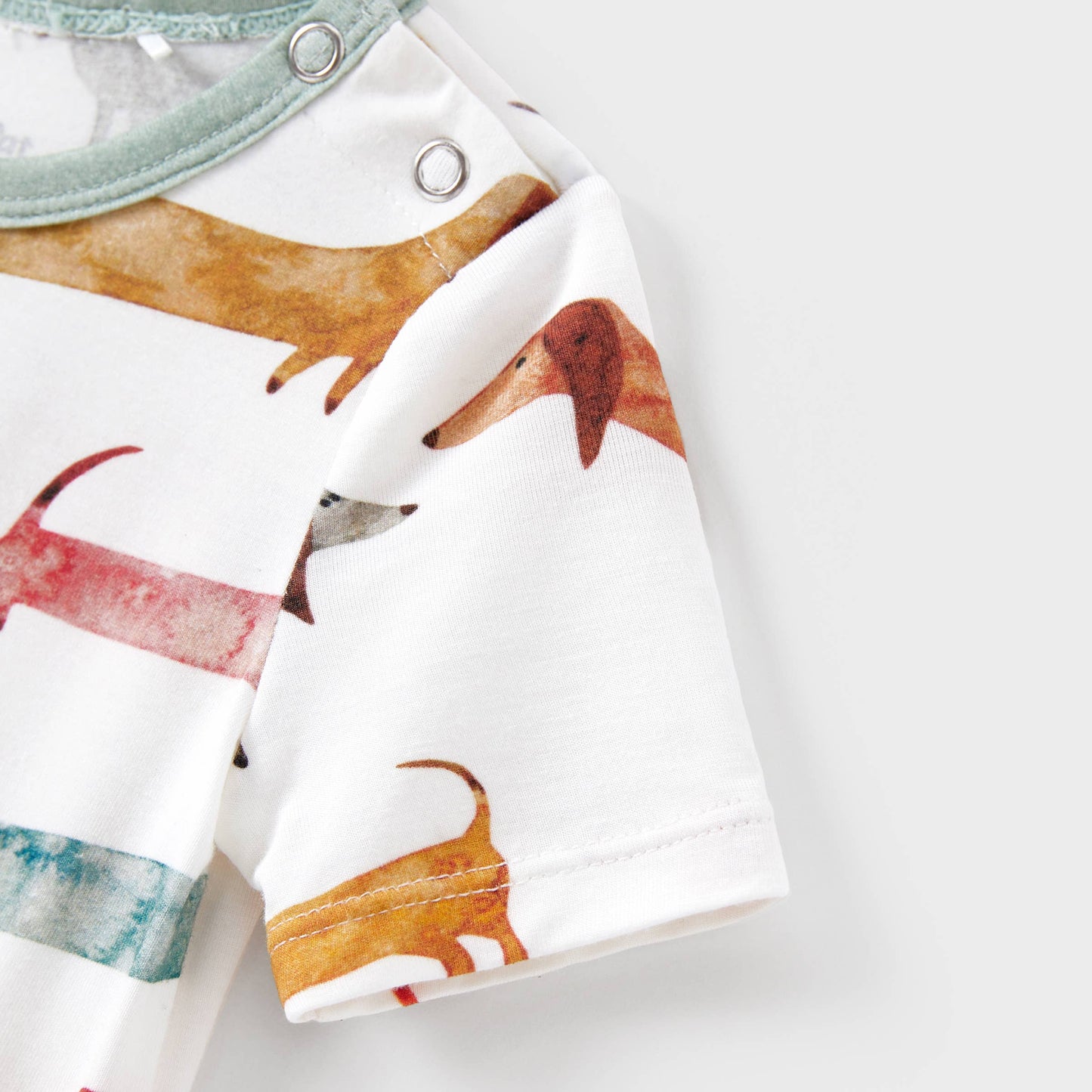 Family Matching Animal-patterned Short-sleeve Pajamas Set: Multi-color / Women: M