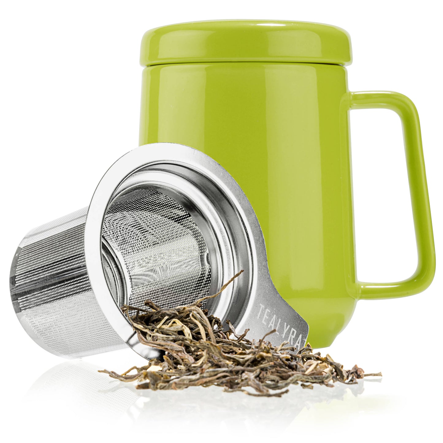 Peak Porcelain Ceramic Mug With Metal Infuser 19oz: Black