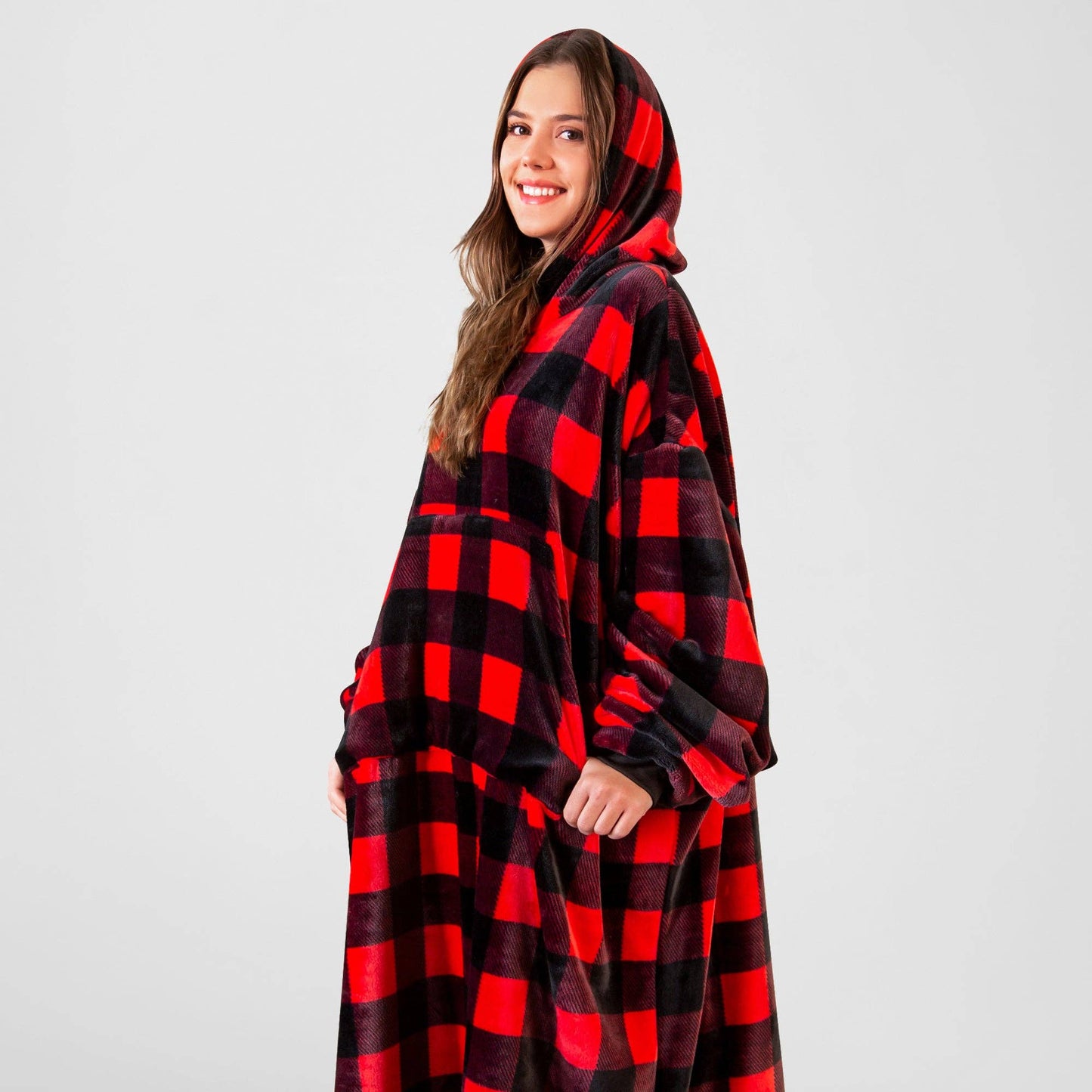 Lumberjack Red Hooded Blanket