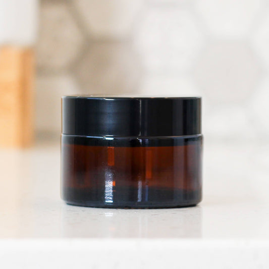 1oz Amber Glass Jar