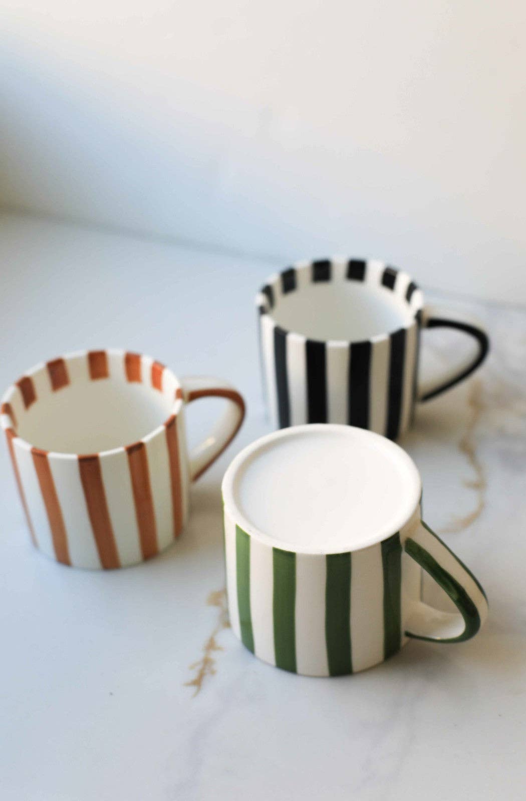 Simple Striped Mugs: Blue