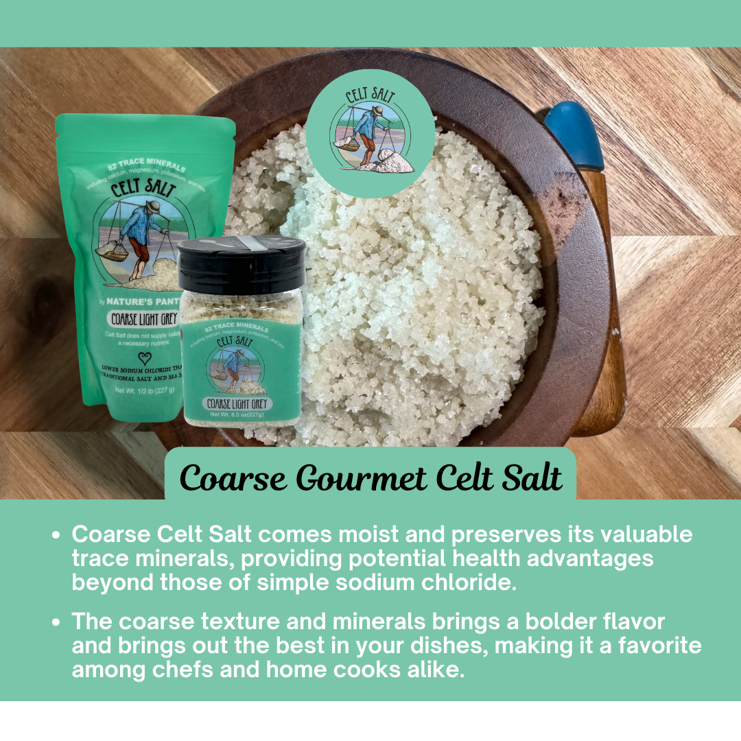 Celtic Sea Salt, Coarse Light Grey- 1 lb(16 oz) Resealable Bag