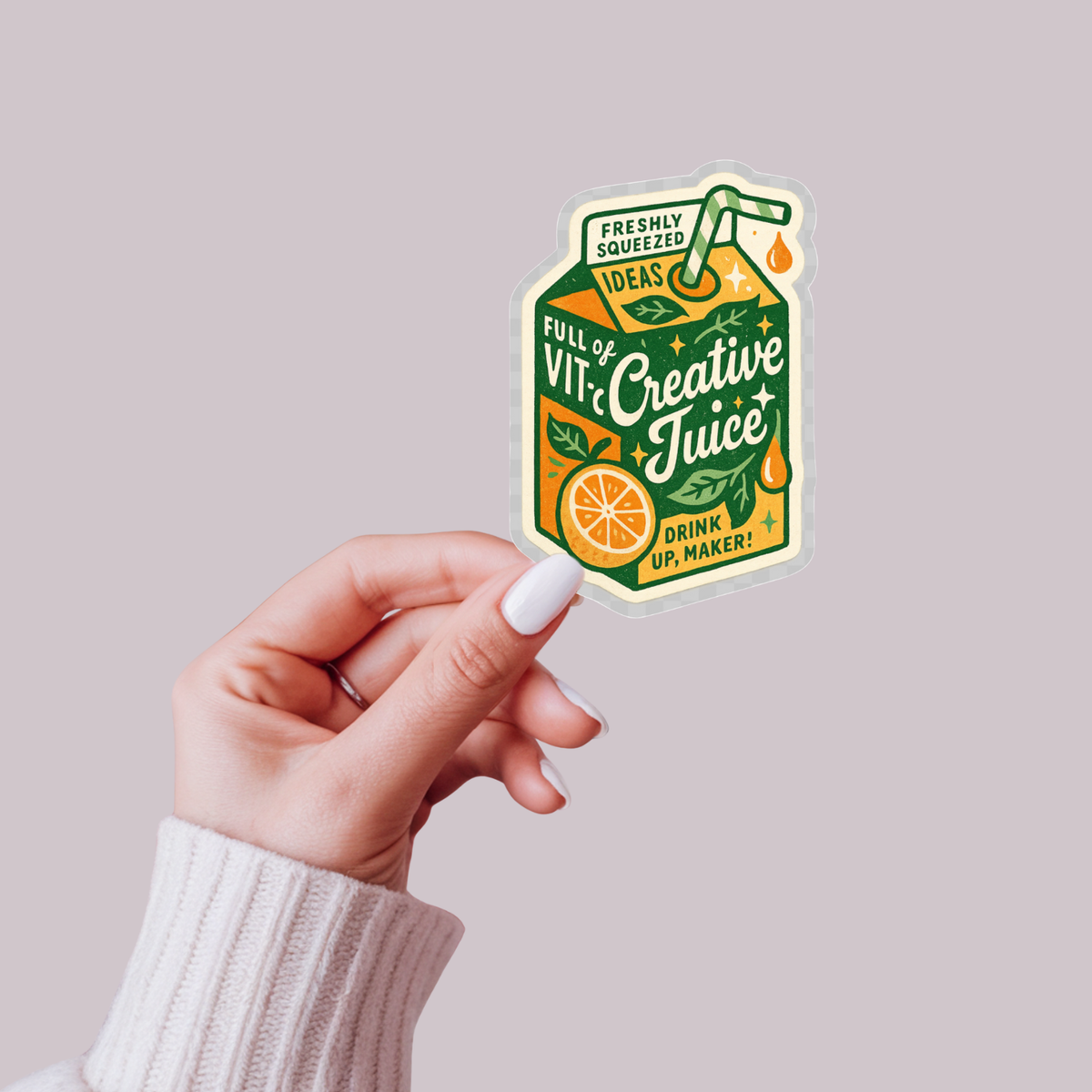 Creative Juice Sticker, Motivational Artist and Maker Decal