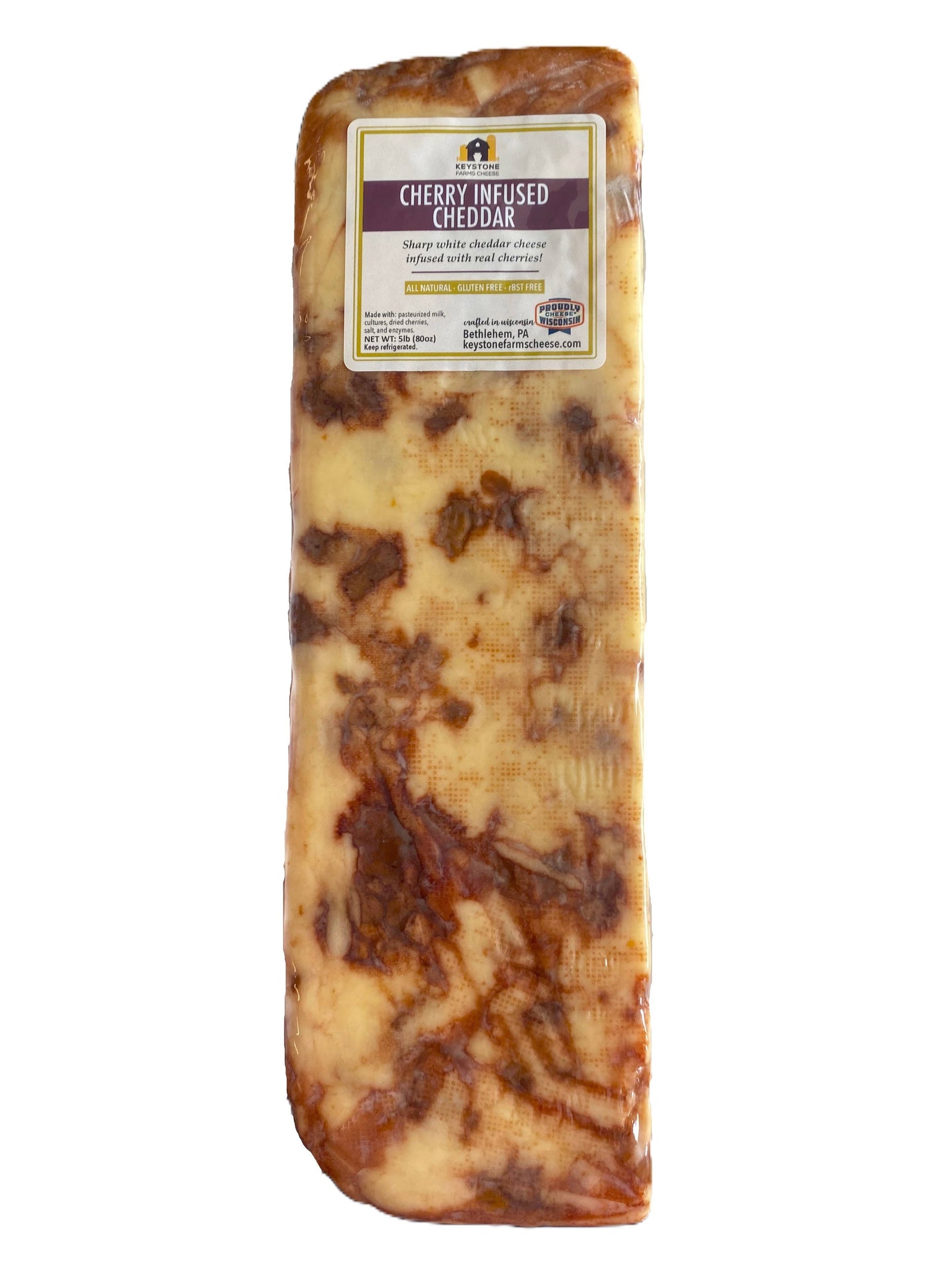 Cherry Infused Cheddar - 5 lb.