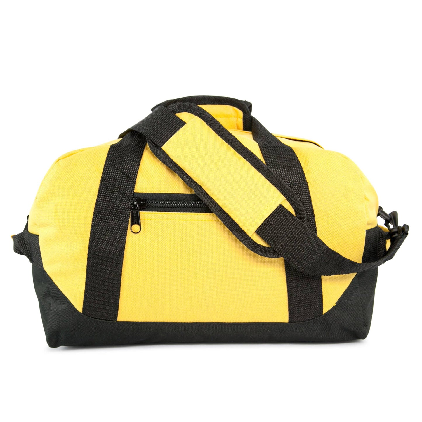 DALIX 14" Small Duffle Bag Two Toned Gym Travel Bag: Black