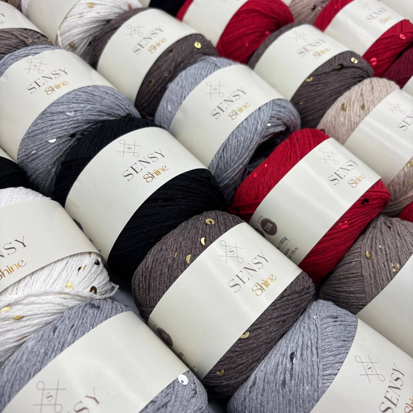 Sensy Shine Yarn, 3.5 oz, 340 yards, Gauge 2 Fine: Black