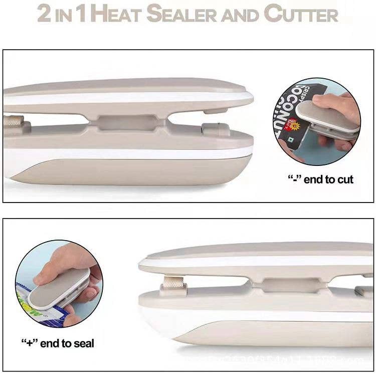 Heat Seal & Cutter with Lanyard, Portable Handheld Chip Bag: 1 Set(Mix & Match Colors)