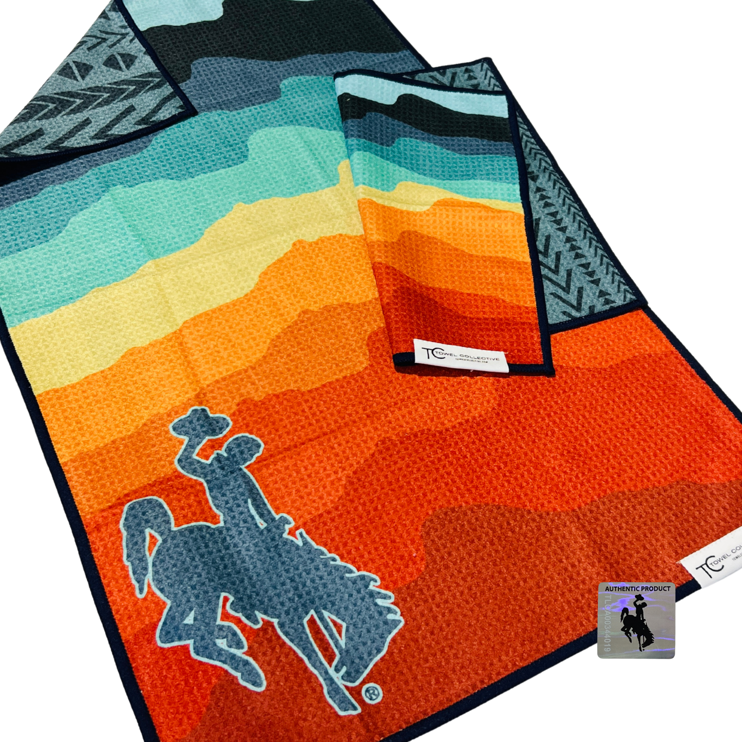 Wyoming Cowboy | Waffle Weave Microfiber Towels Kitchen & Bath: Washcloth