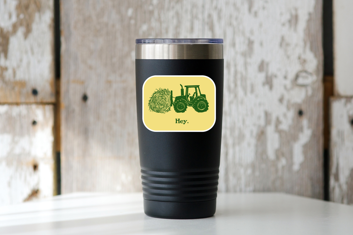 Hey Sticker - tractor, farmer, farming, farm, blue collar