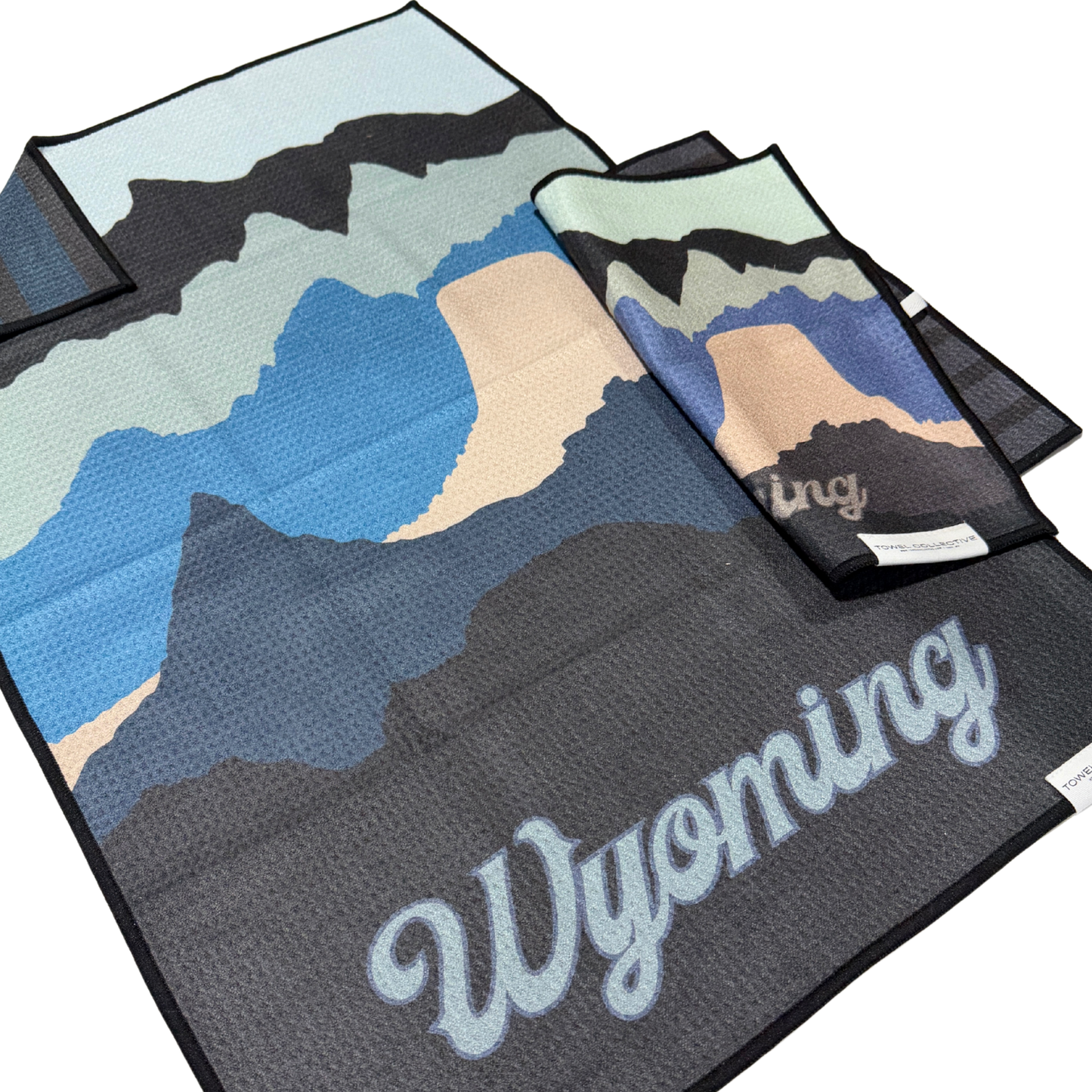 Cowboy State Skyline | Waffle Weave Microfiber Towels Kitchen & Bath: Hand Towel