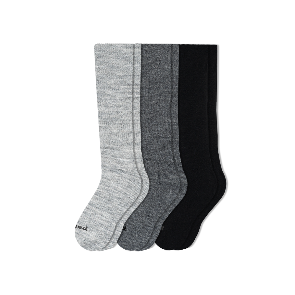 Men's Compression Socks: SOLID/Gray & SOLID/Charcoal & SOLID/Black / Medium / Large (US: 7 - 10)