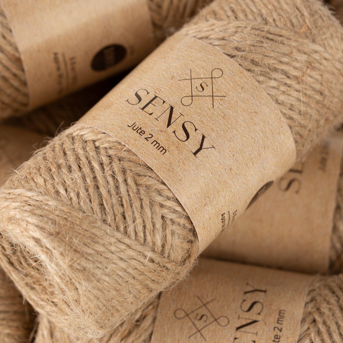Sensy Premium Natural Jute Twine Best Arts Crafts Gift Twine Christmas Twine Durable Packing String (328 Feet): 1 Skein