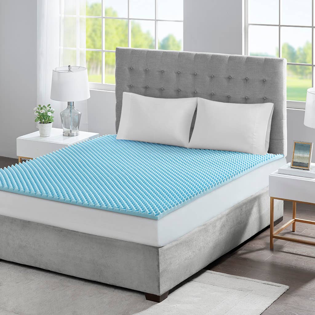 Cooling Gel Memory Foam Mattress Topper 1.5" or 3": Queen / 1.5" Thick