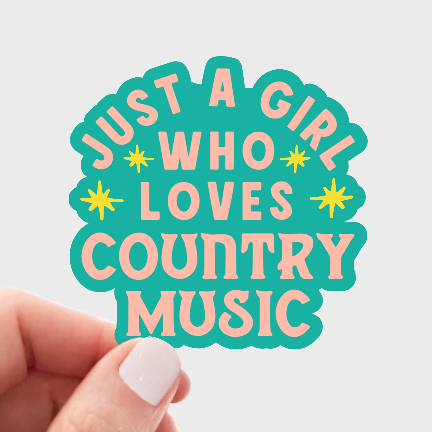 Just a Girl Who Loves Country Sticker - cowgirl, nashville
