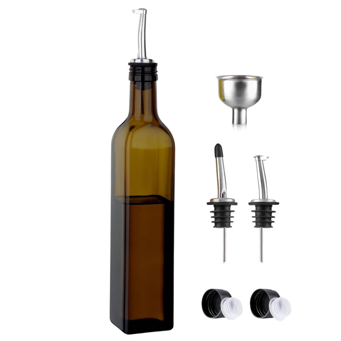 Olive Oil Dispenser Bottle16.9 oz with Accessories: Clear