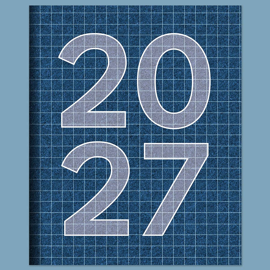 2027 Naval Grid Large Monthly Planner