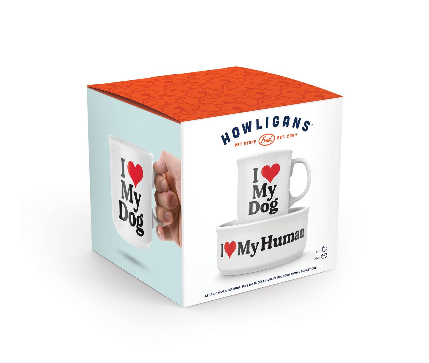 Howligans - Mug+Dog Bowl - I Heart My Dog