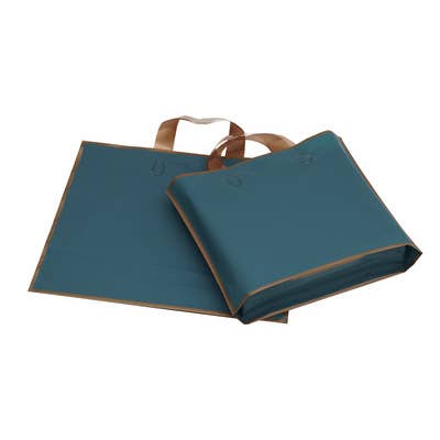 50pcs, 4 colors 12"x3"x10" frosted gold border EVA gift bag : Coffee brown