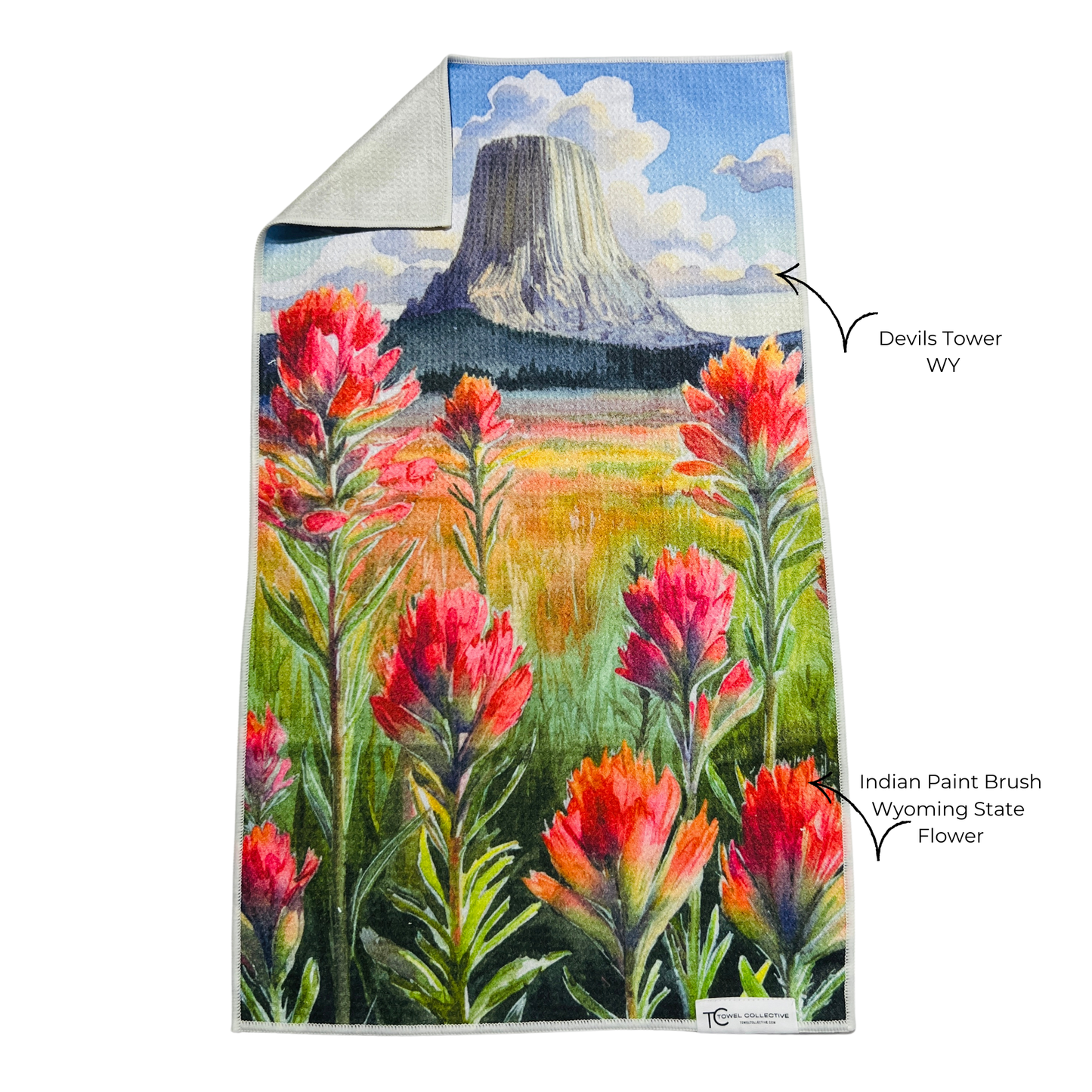 Devil's Paintbrush | Waffle Weave Microfiber Towels Kitchen & Bath: Hand Towel