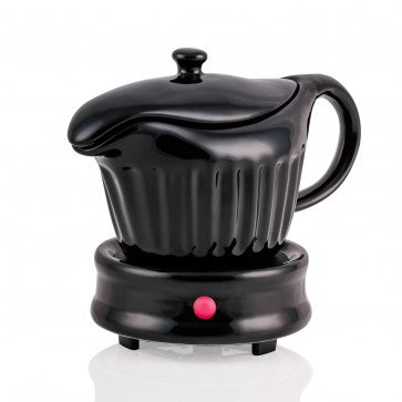 Ovente Electric Gravy Boat Warmer with 13.5 Oz Serving Ceramic Pot & Lid Cover