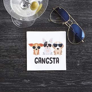 Gangsta Dog Cocktail Napkins