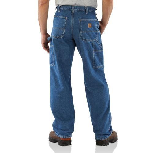 Carhartt B236 - Flannel Lined Washed Denim Dungaree Fit Jean