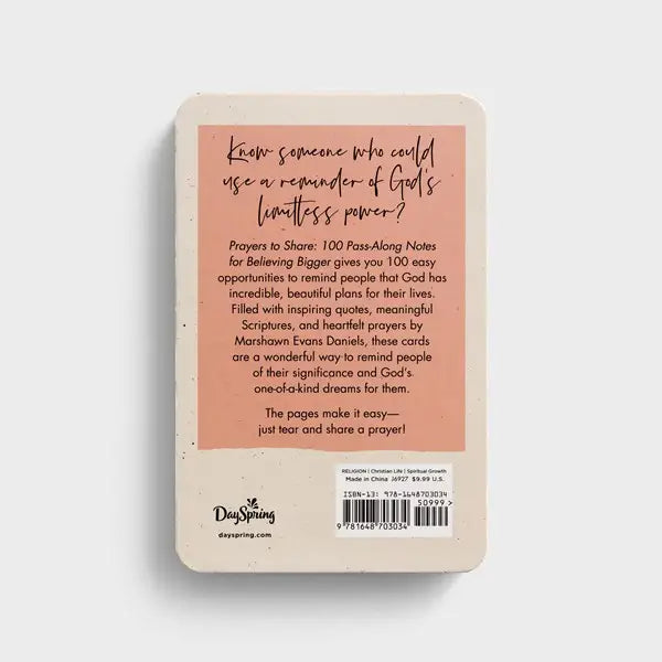 Marshawn Evans Daniels - Prayers to Share: 100 Pass-Along Notes for Believing Bigger