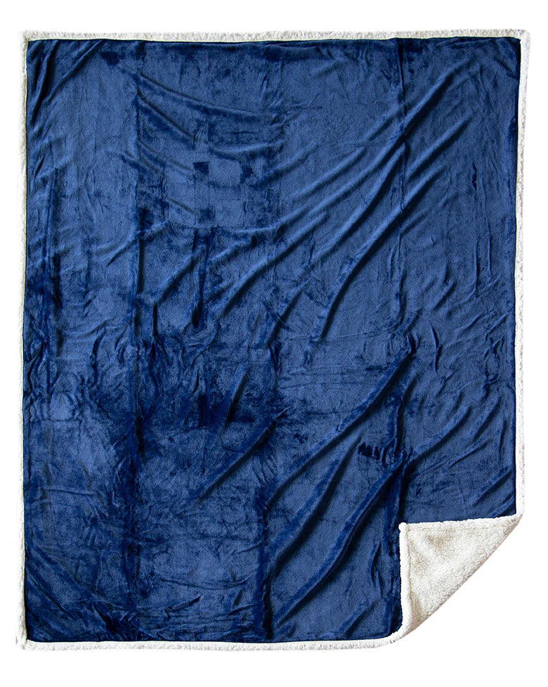 JB7026 Carsten's Navy Plush Throw Blanket