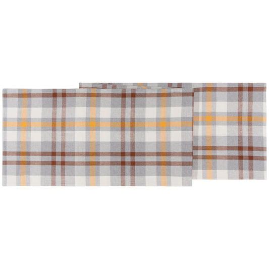TR72 SECOND SPIN PLAID MAIZE TABLE RUNNER 72 INCHES