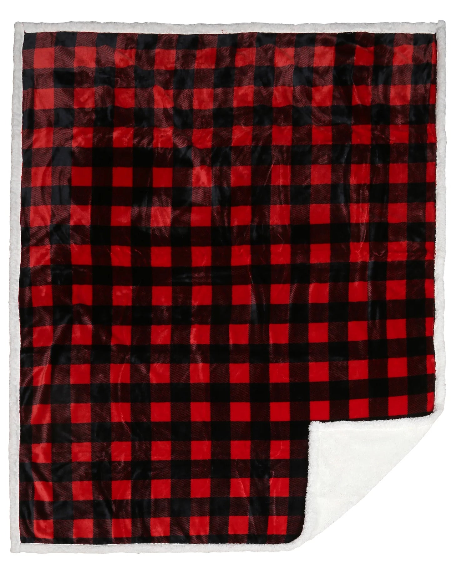 JP527 Carsten's LumberJack Plaid Plush Throw Blanket