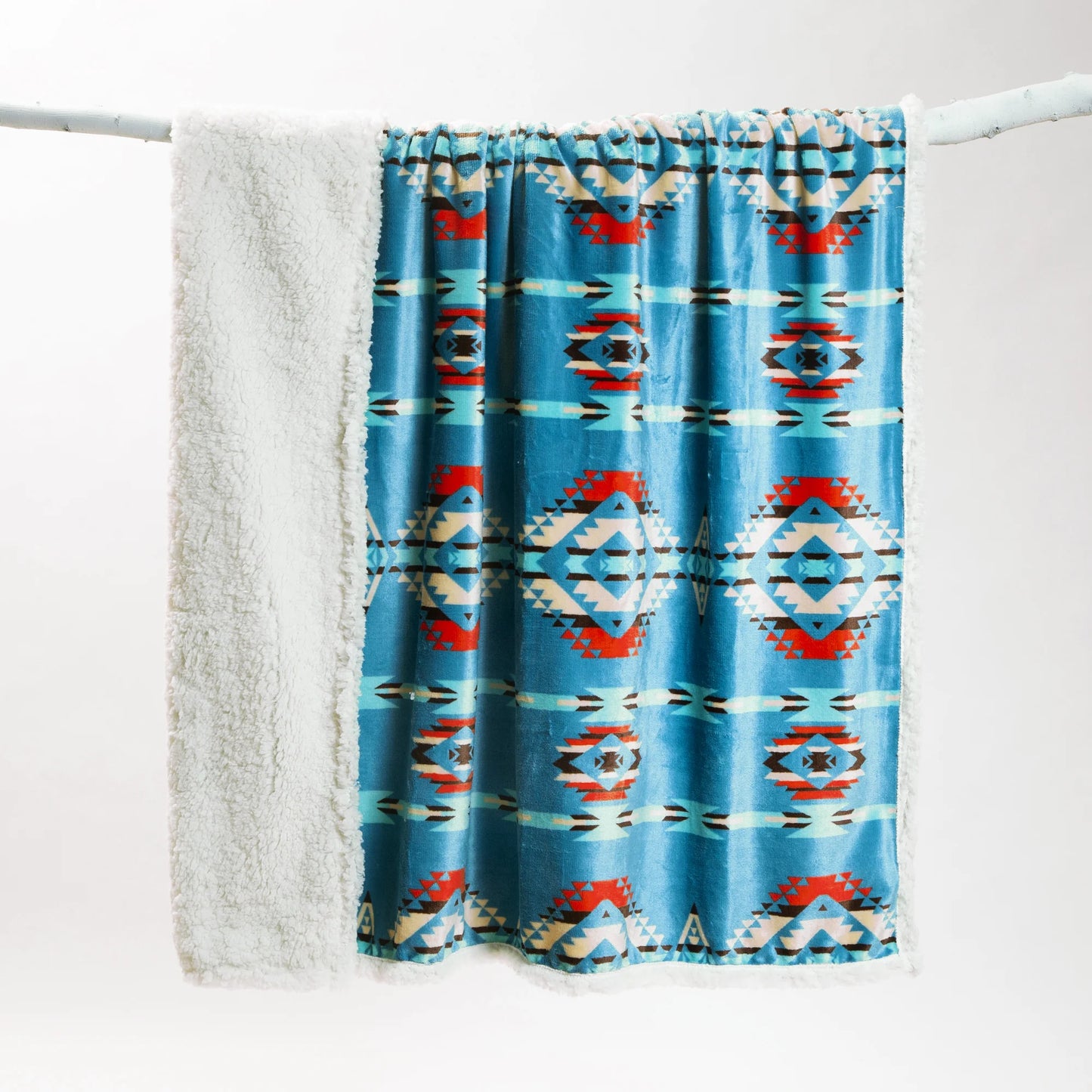 JP528 Casten's Turquoise Southwest Plush Throw