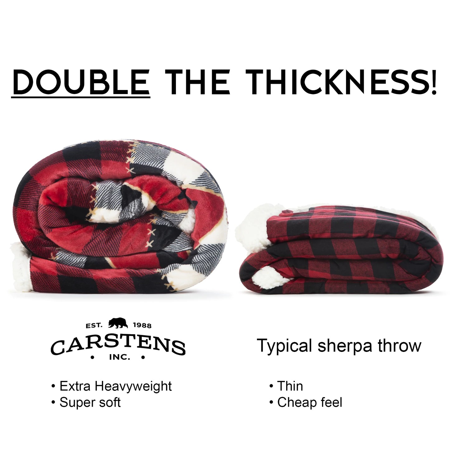 JP818 Carsten's LumberJack Bear Plush Throw Blanket