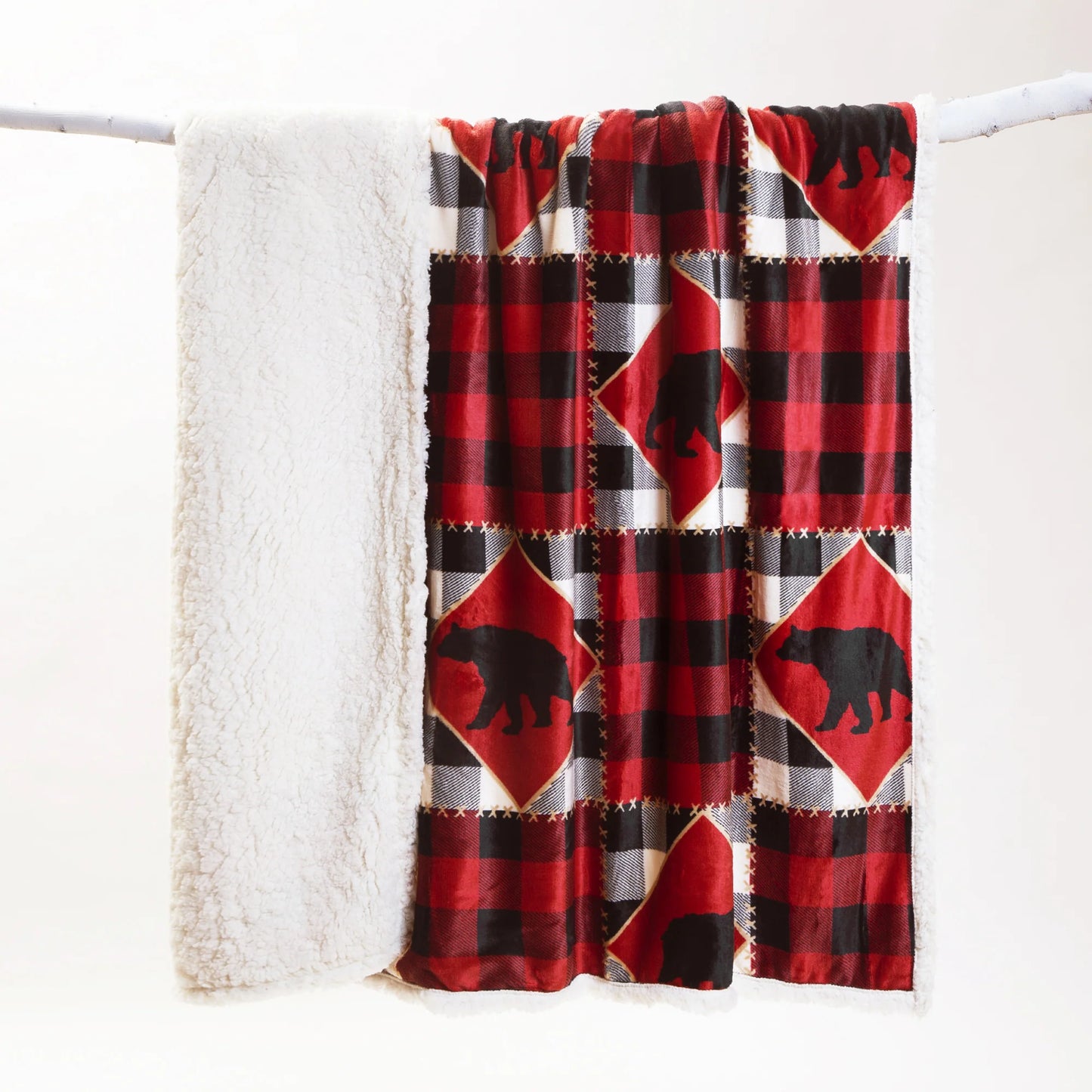 JP818 Carsten's LumberJack Bear Plush Throw Blanket