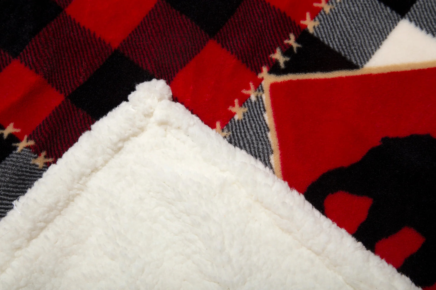 JP818 Carsten's LumberJack Bear Plush Throw Blanket