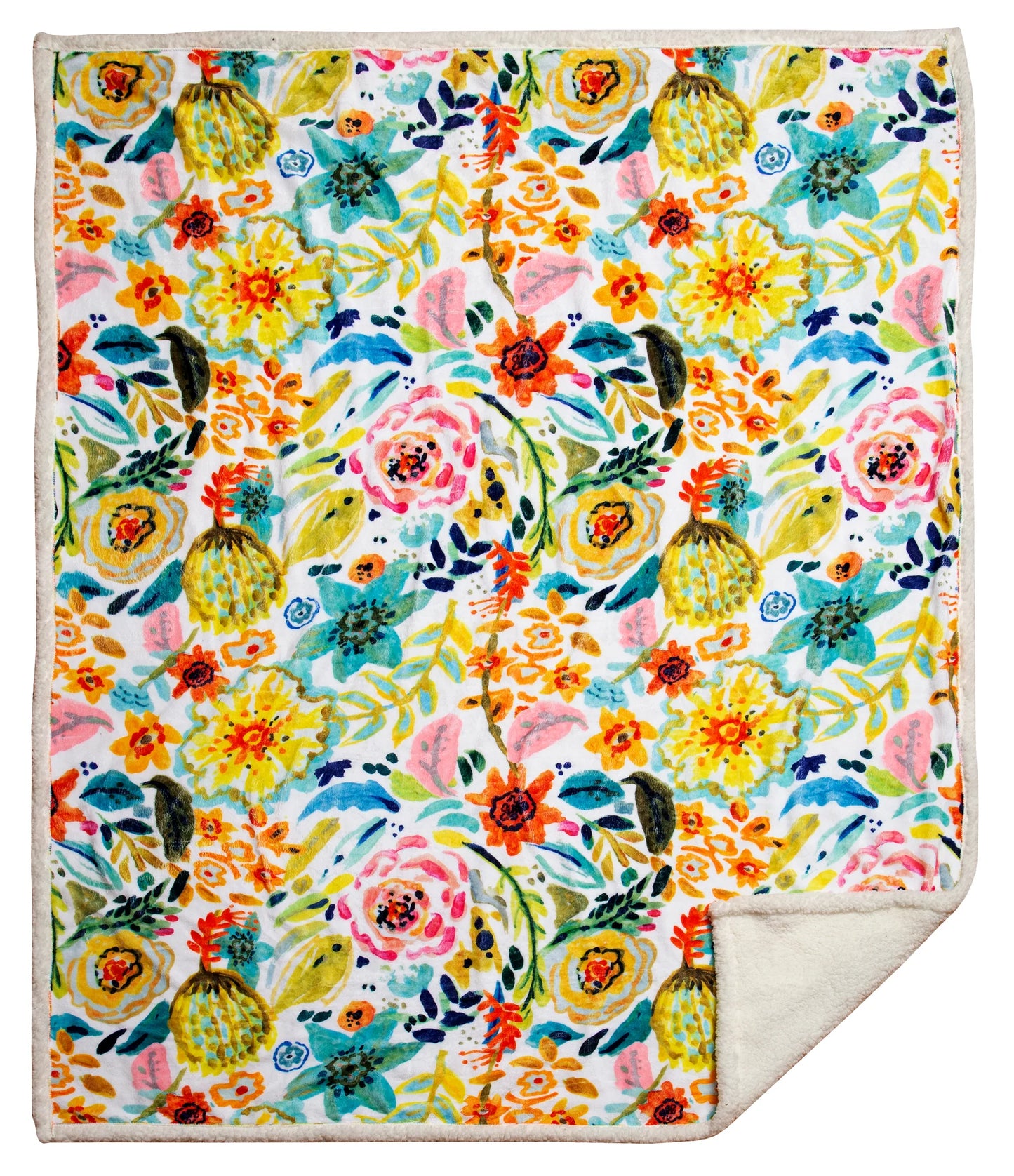 JP819 Carsten's Field Of Flowers Plush Throw Pillow